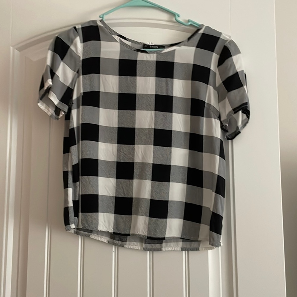 Black and White SHEIN Top